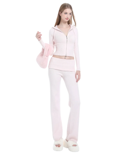 That Girl rib knit set in baby pink by Angel Ruche, photo 5