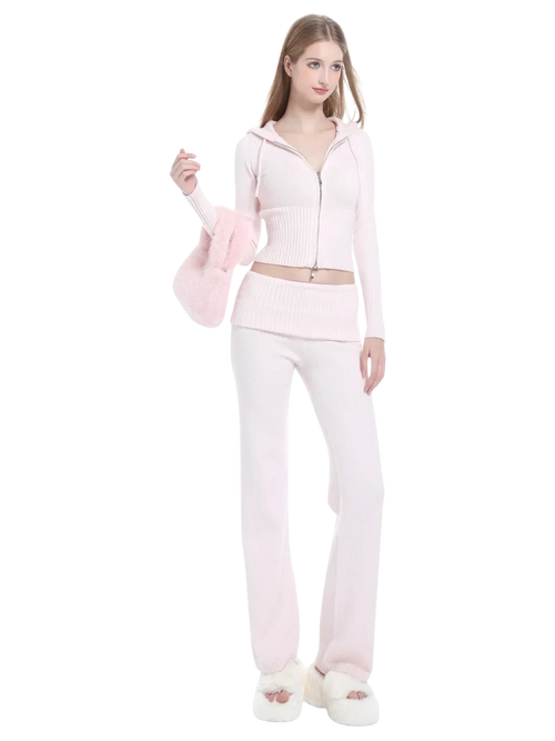 That Girl rib knit set in baby pink by Angel Ruche, photo 5