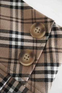 Girly Plaid pleated mini skirt in khaki by Angel Ruche, photo 2