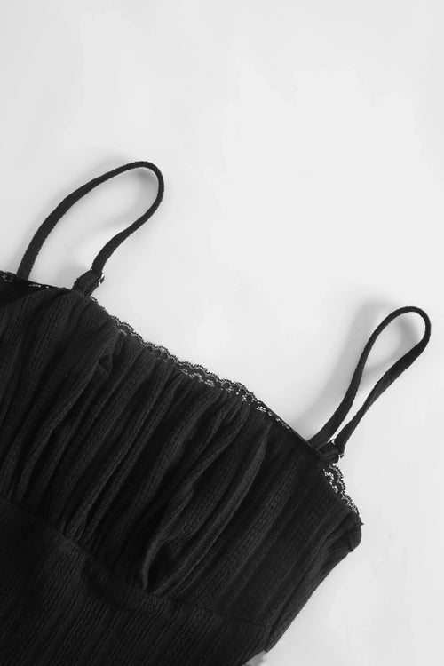 My True Form cotton cami top in black by Angel Ruche, photo 5