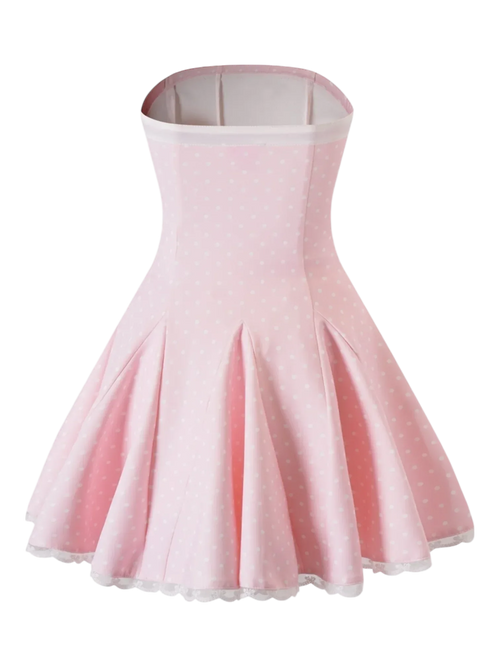Dolly polka dot dress with petticoat in pink by Angel Ruche, photo 10
