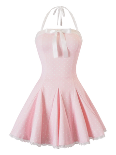 Dolly polka dot dress with petticoat in pink by Angel Ruche, photo 9