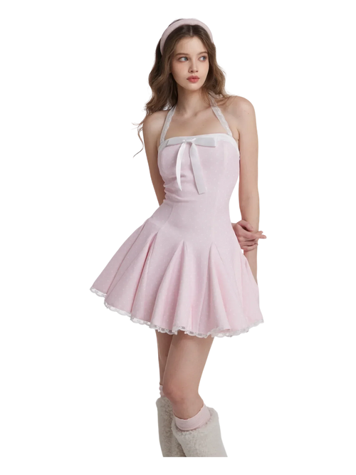 Dolly polka dot dress with petticoat in pink by Angel Ruche, photo 4