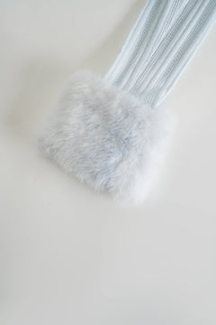 My True Form fawn fur bolero cardigan in snow blue by Angel Ruche, photo 5