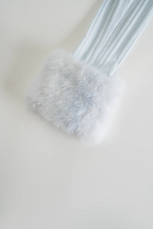 My True Form fawn fur bolero cardigan in snow blue by Angel Ruche, photo 5