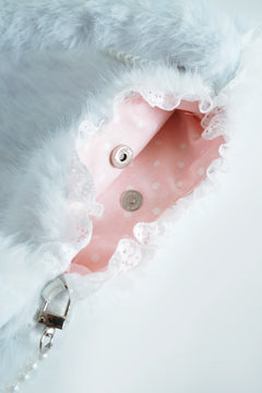 My True Form fawn heart bag in snow blue by Angel Ruche, photo 7