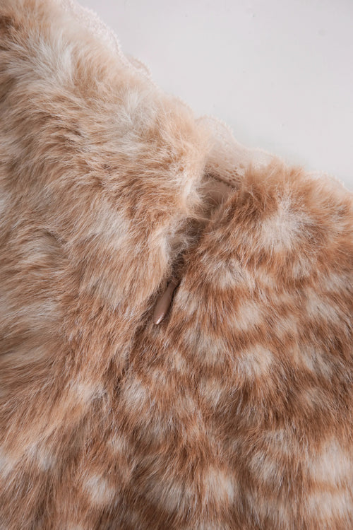My True Form fawn print fur lace skirt in pink by Angel Ruche, photo 20