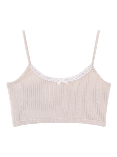 Ballerina Bliss bralette in beige, balletcore top by Angel Ruche
