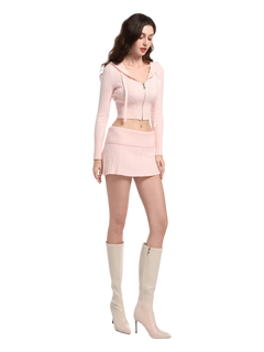 Strawberry Milk cable knit set in pink by Angel Ruche, photo 15