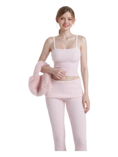 Colette cable knit set in soft pink by Angel Ruche, photo 3