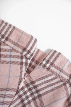Girly Plaid pleated high rise skirt in pink by Angel Ruche, photo 11