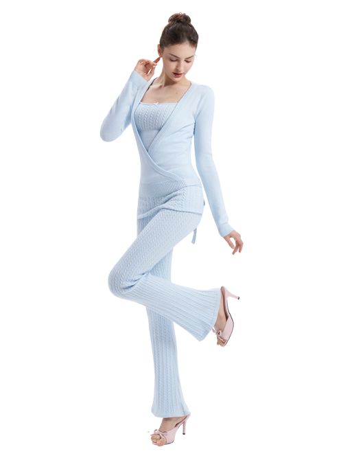 Ice blue cable knit outfit by Angel Ruche, photo 4