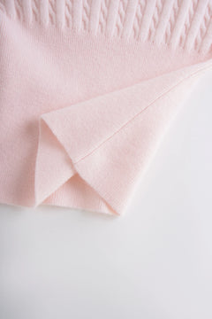 Colette cable knit cami top in soft pink by Angel Ruche, photo 21