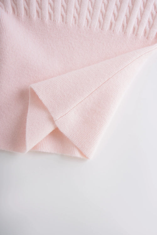 Colette cable knit cami top in soft pink by Angel Ruche, photo 21