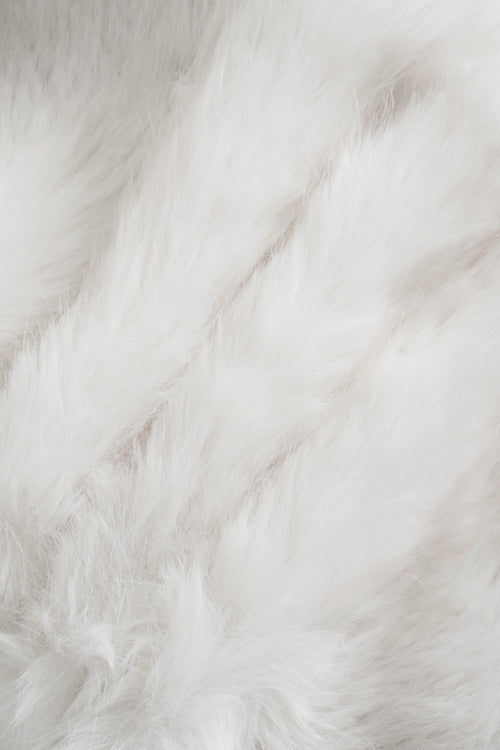 Sugar Pom fur pullover cape in white by Angel Ruche, photo 11