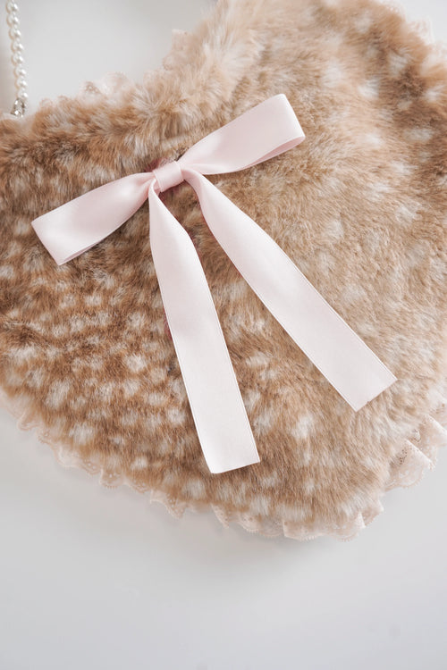 My True Form fawn heart bag in tan by Angel Ruche, photo 5