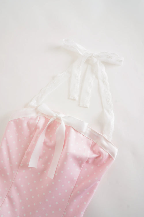 Dolly polka dot dress with petticoat in pink by Angel Ruche, photo 16