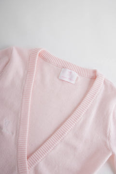 Ballet knit wrap cardigan in pink by Angel Ruche, photo 12