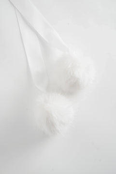 Sugar Pom fur pullover cape in white by Angel Ruche, photo 12