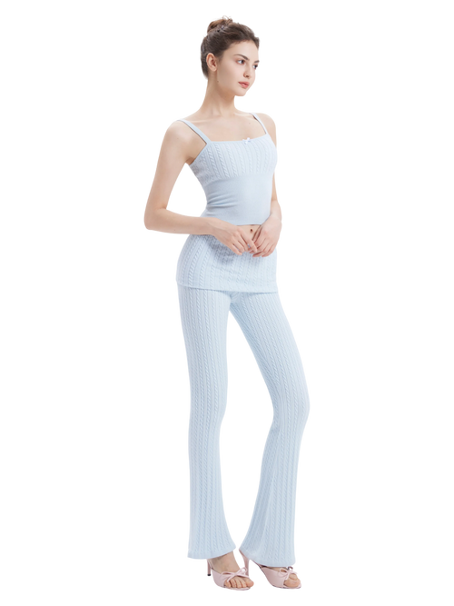 Colette cable knit in ice blue by Angel Ruche, photo 5