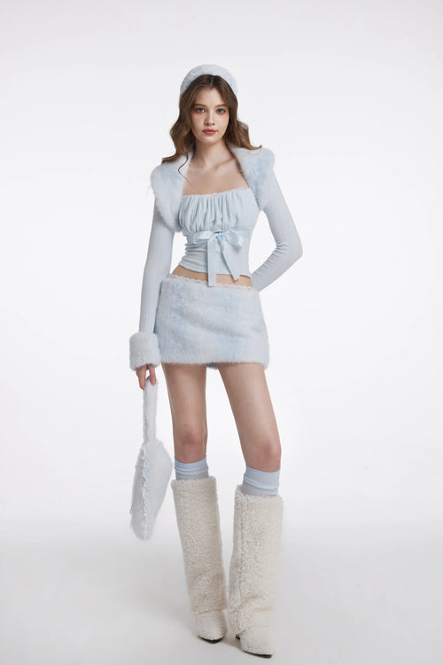 My True Form cotton cami top in snow blue by Angel Ruche, photo 14