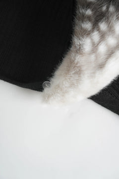 My True Form fawn fur bolero cardigan in black by Angel Ruche, photo 7