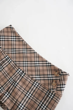 Girly Plaid pleated mini skirt in khaki by Angel Ruche, photo 12