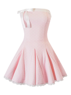 Dolly polka dot dress with petticoat in pink, dollette aesthetic by Angel Ruche