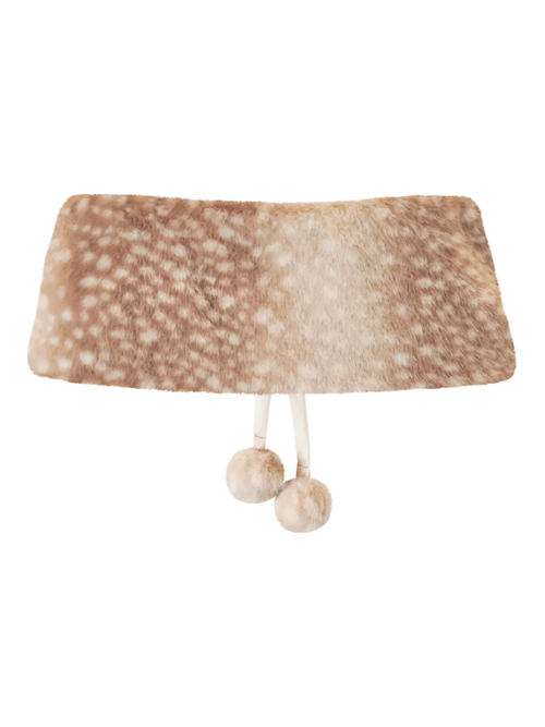 Sugar Pom fur pullover cape in deer print by Angel Ruche, photo 13