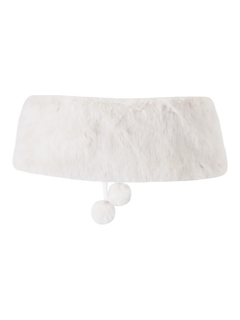 Sugar Pom fur pullover cape in white by Angel Ruche, photo 8