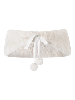 Sugar Pom fur pullover cape in white by Angel Ruche, photo 2